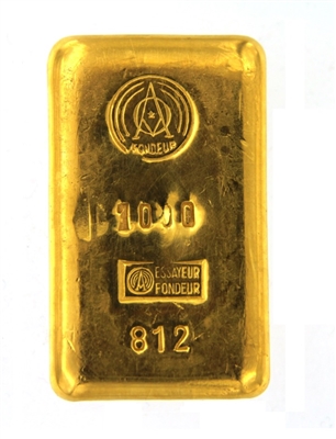 Argor S.A Chiasso 250 Grams Cast 24 Carat Gold Bullion Bar 1000 Pure Gold